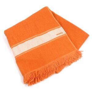 Hermes Hermès Blanket SHIBUYA TYU HONTEN 2006 Cotton/Rayon Orange Unisex e61078g